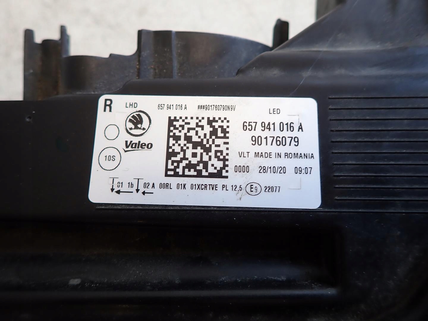 light front front right SKODA SCALA 2019- FULL LED 657941016A