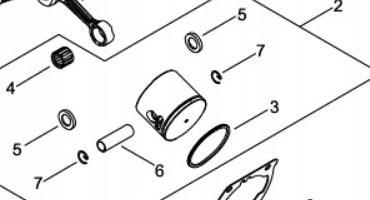 Sada piestu Echo CS-2511WES/30RC Long P021-050120 Originál