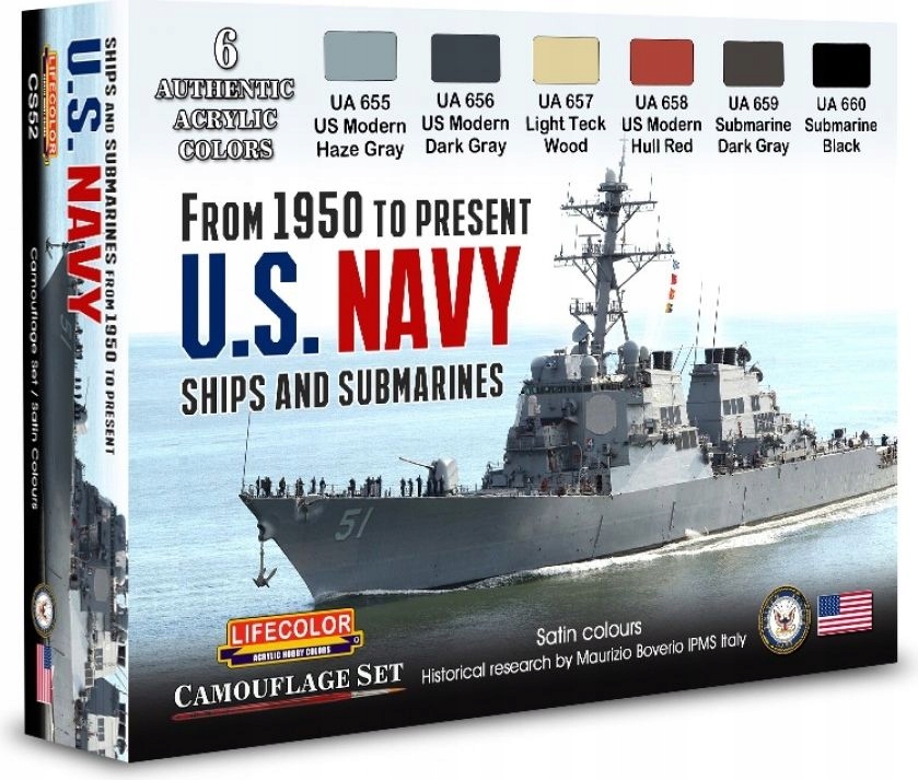 Sada barev U.s. Navy – Lodě a ponorky amerického námořnictva od roku 1950 do současnosti, 6 x 22 ml