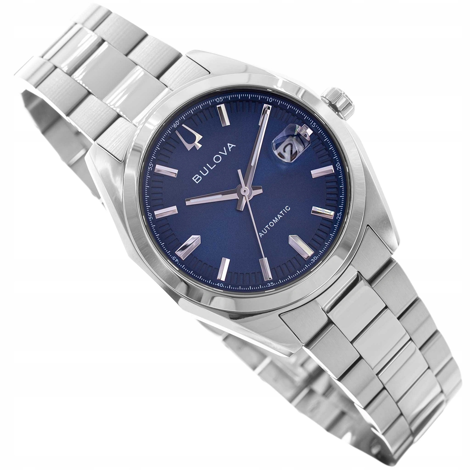 Pánské Hodinky Bulova 96B436 Surveyor Stříbrné S Automatickým Náramkem