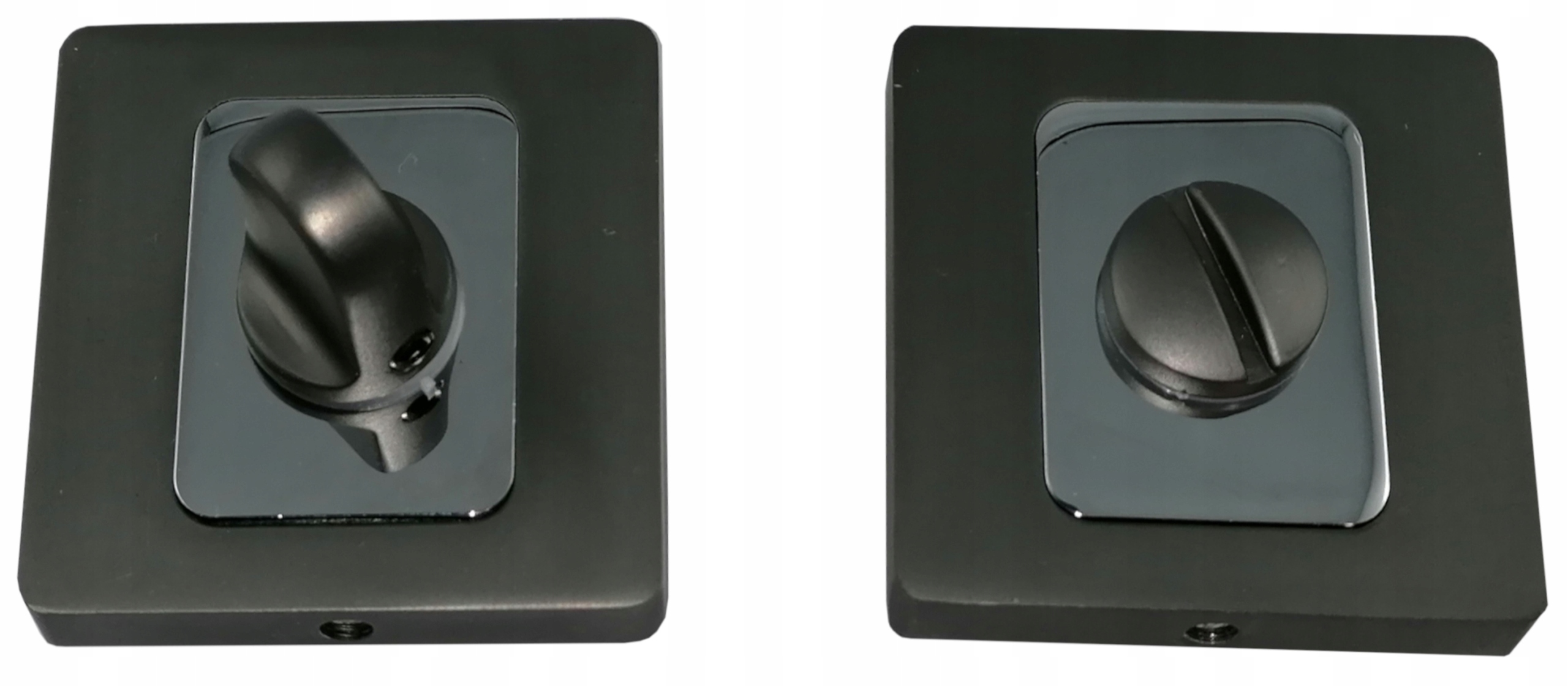 ROZETA WC TIK KLAMKA DO DRZWI GRAFITOWA KWADRATOWA