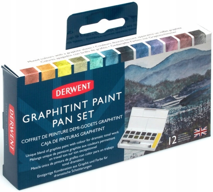 Derwent Farby Graphitint w kostkach akwarelowe 12k