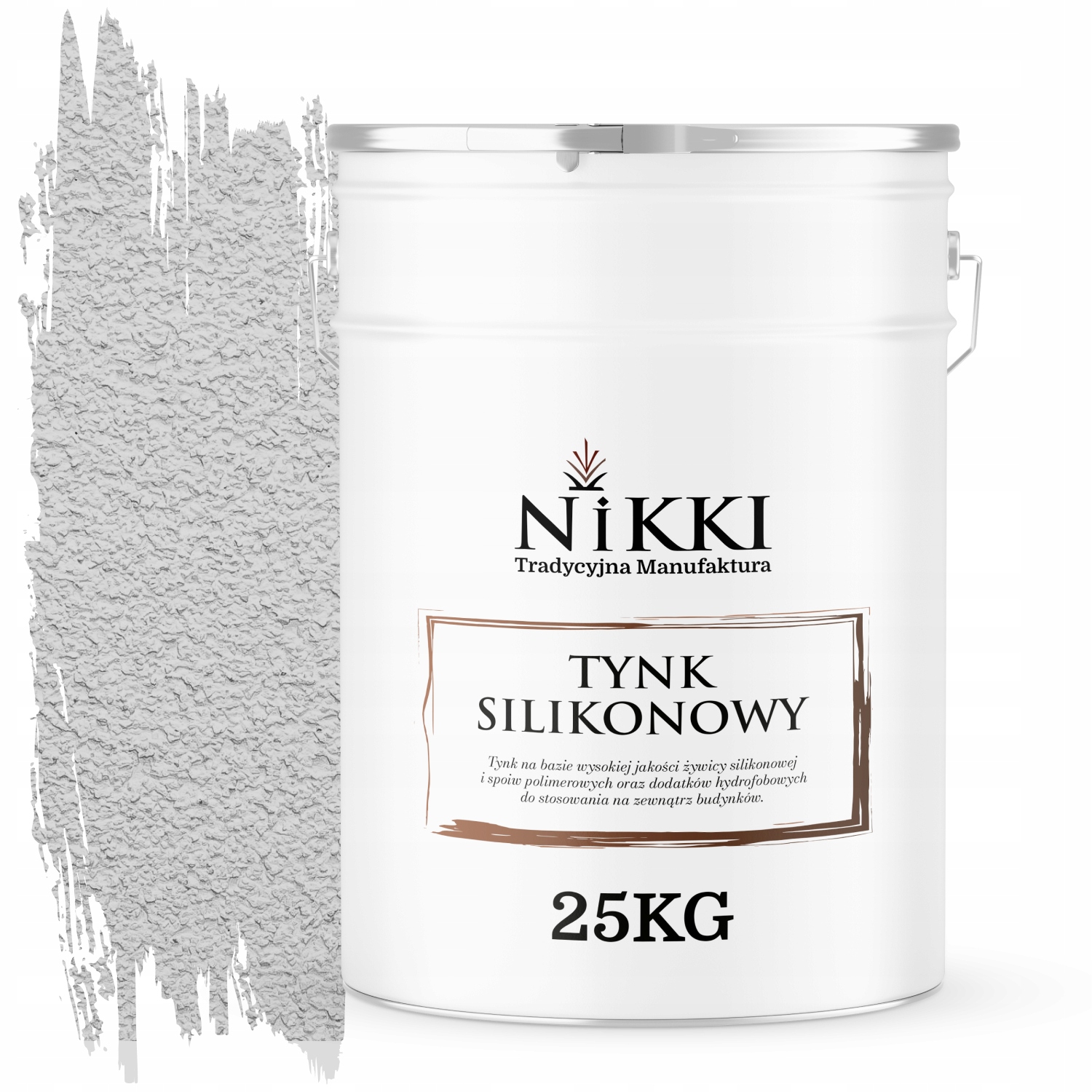 Silikónová Fasádna Omietka Biela Šedá F251 25KG Baranek Granulácia 1.0 mm