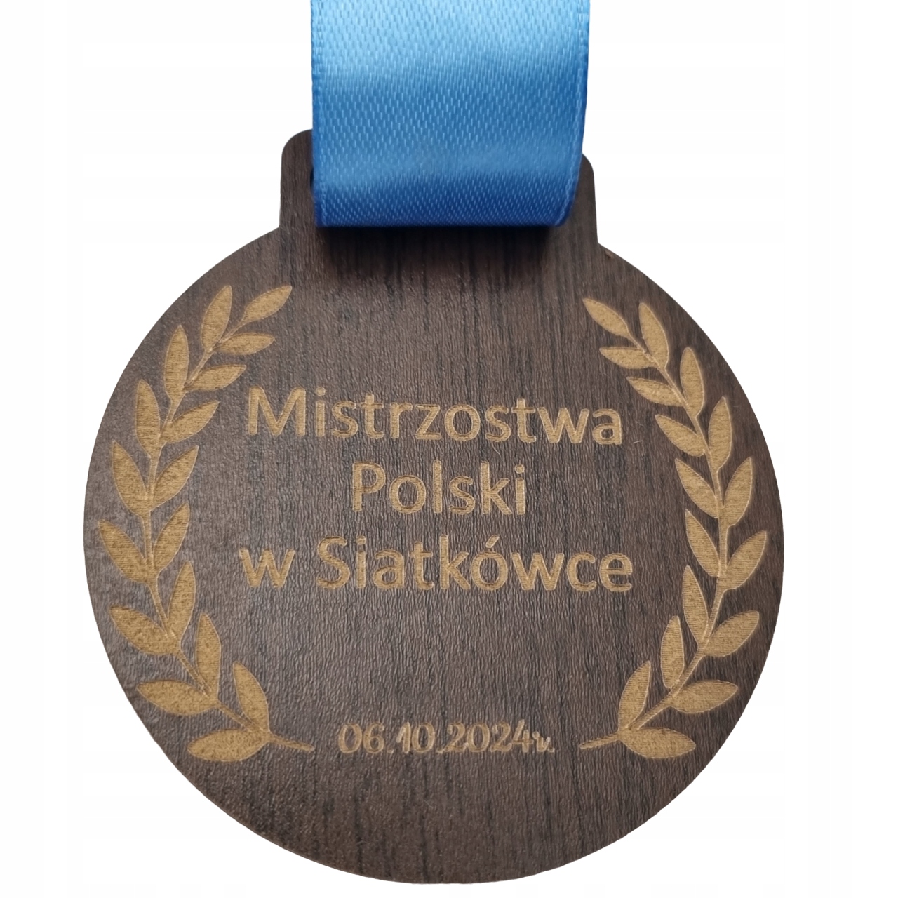 Medal drewniany Twój Napis Grawer Projekt Materiał drewno
