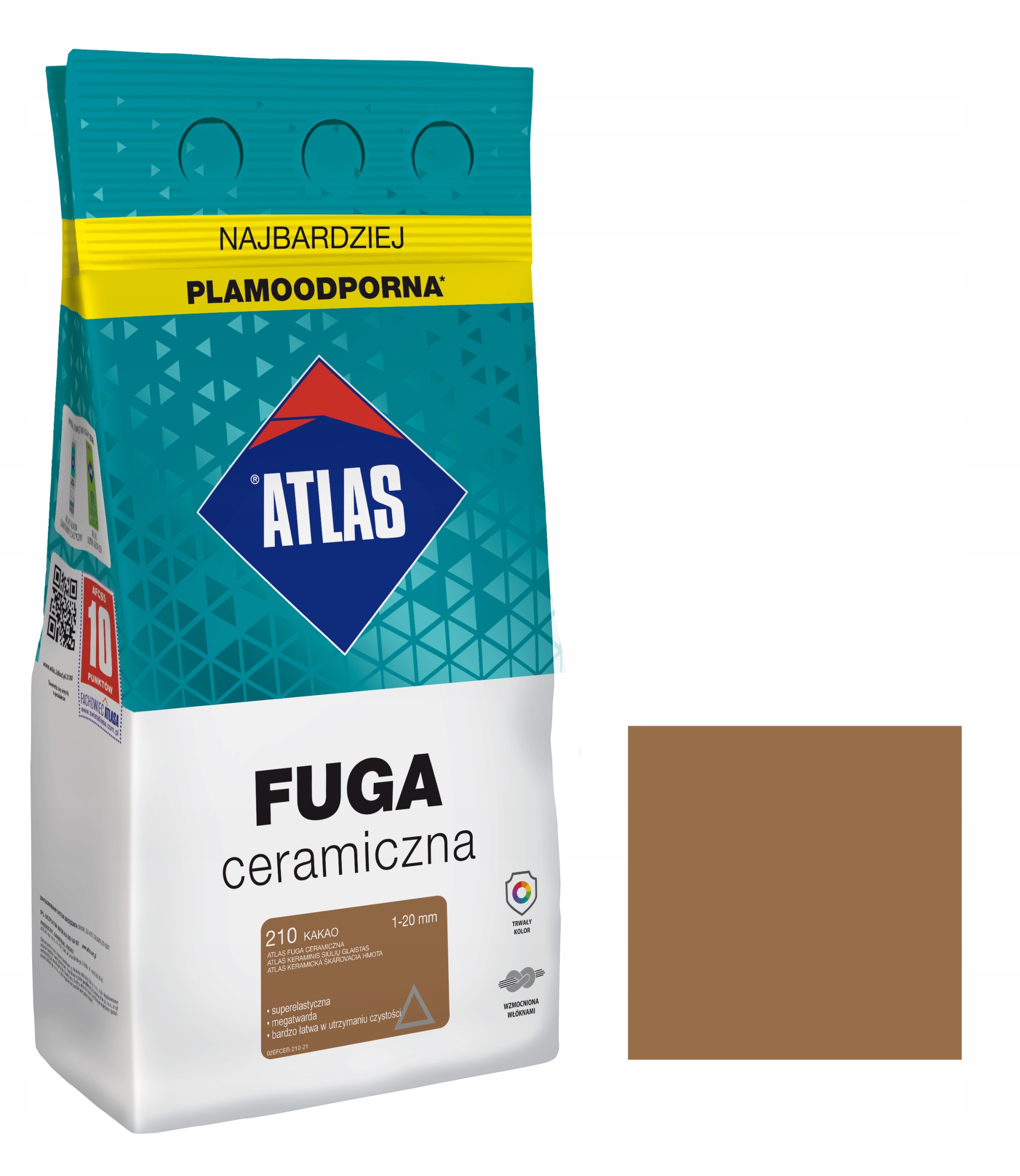 

Atlas Fuga Ceramiczna 1-20MM 210 Kakao 5KG