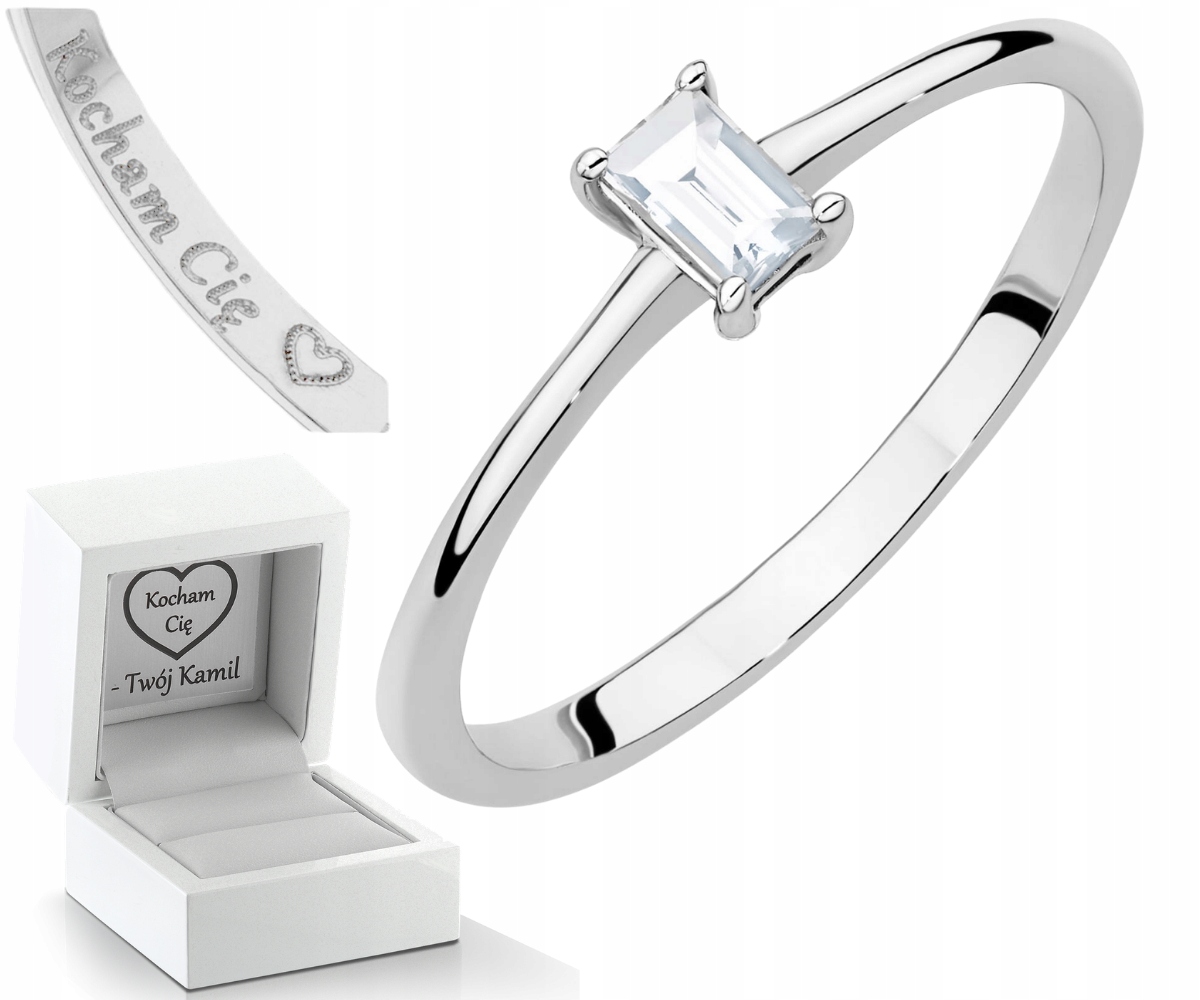 Bílé Zlato Prstýnek S Briliantem Zlato 585 Dárek Gravírování