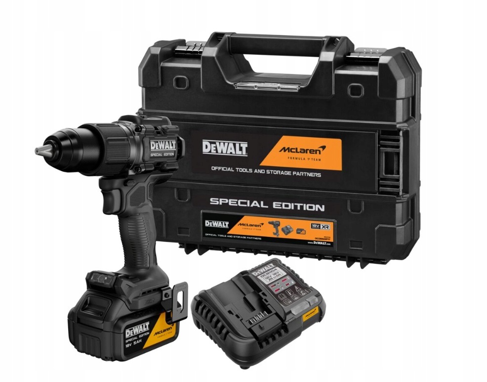 Dewalt x McLaren DCD86MP1T Akumulátorová aku vrtačka s příklepem 1 x