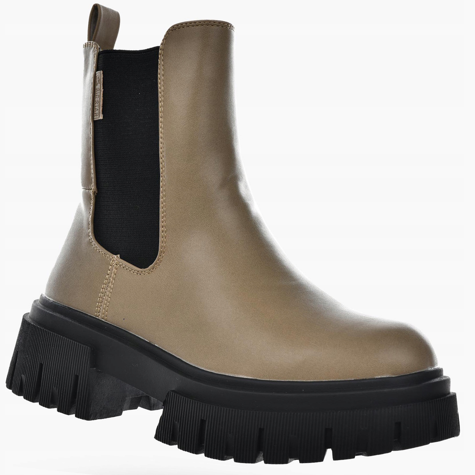 Botki Damskie Big Star Buty Jesień Zima Beżowe Sztyblety Modne Eko Skóra 36