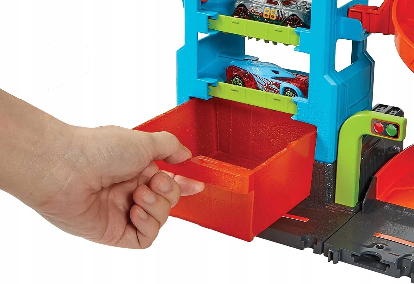 HOT WHEELS ZESTAW ZAKRĘCONA MEGA MYJNIA Colour Shifters Wiek dziecka 5 lat +