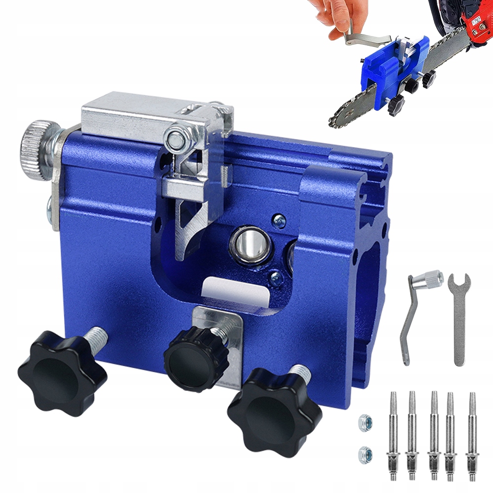 OSTRZARKA DO PIŁY ŁAŃCUCHOWEJ RĘCZNE ZĘBY ŁAŃCUCHOWE NARZĘDZIE DO NAPRAWY PIŁY ELEKTRONICZNEJ NIEBIESKIE