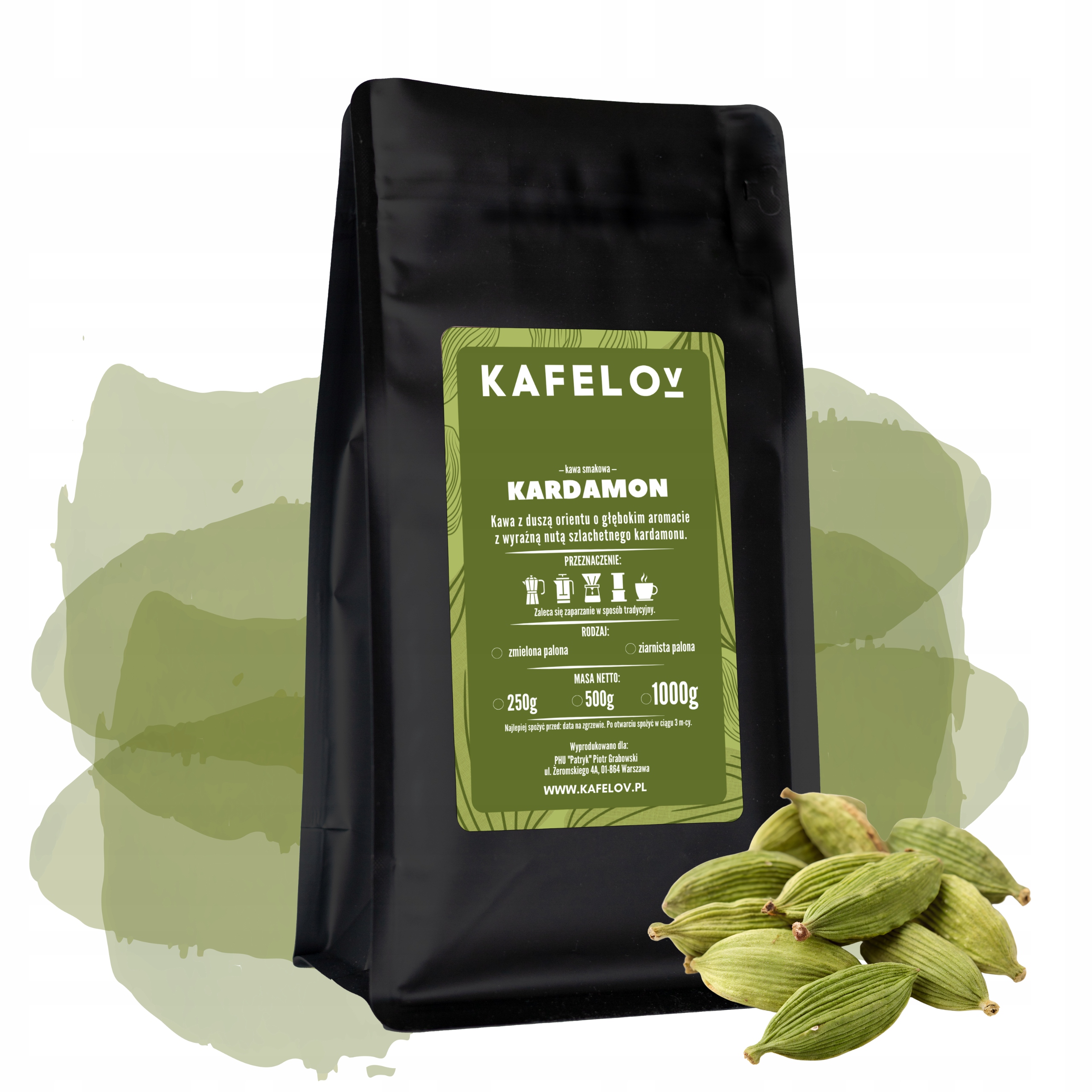 Levně Káva s příchutí kardamomu 1 kg mletá orientální