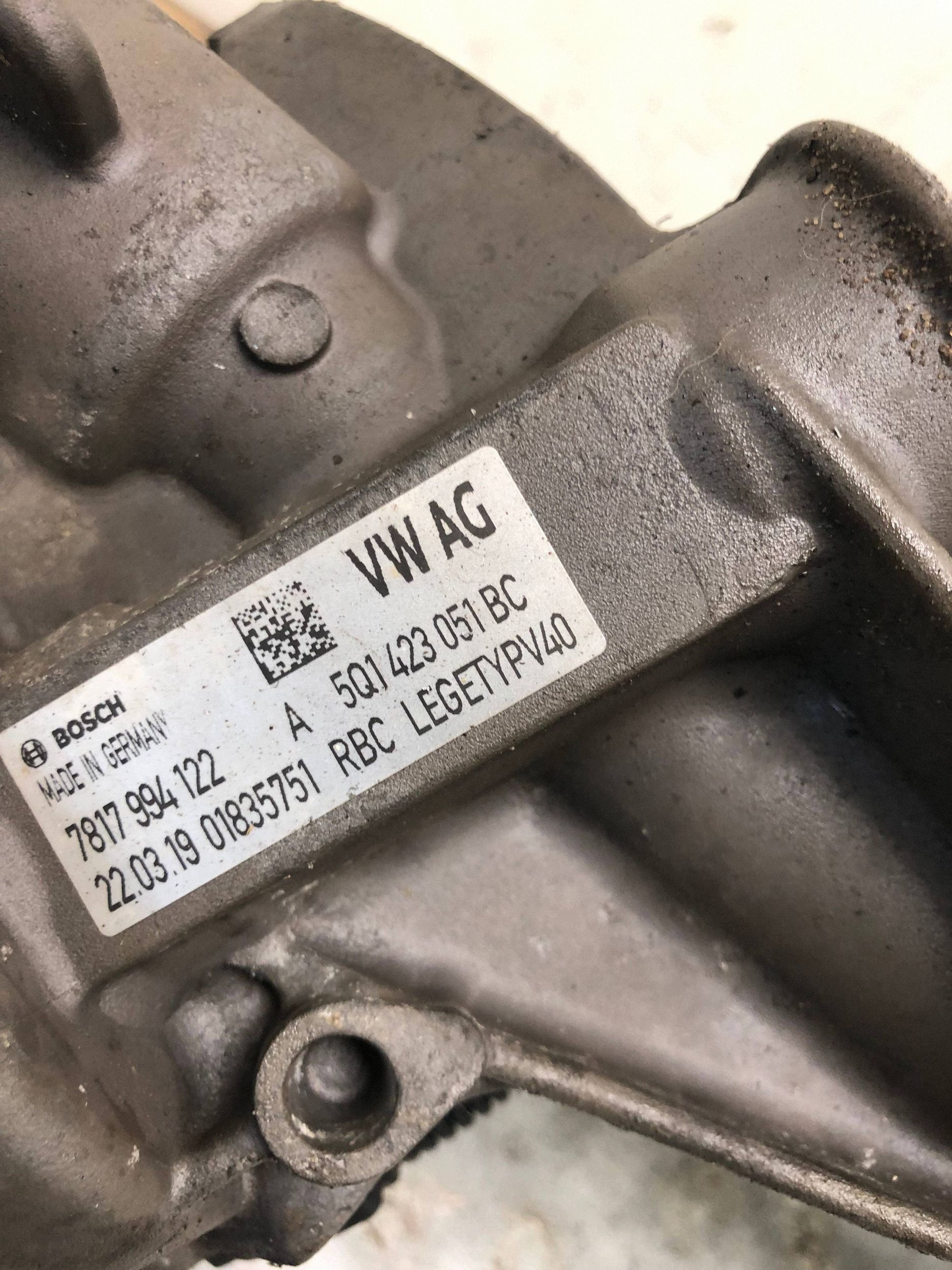 servo control VW GOLF VII LIFT HB 1.5 TGI 5Q1423051BC