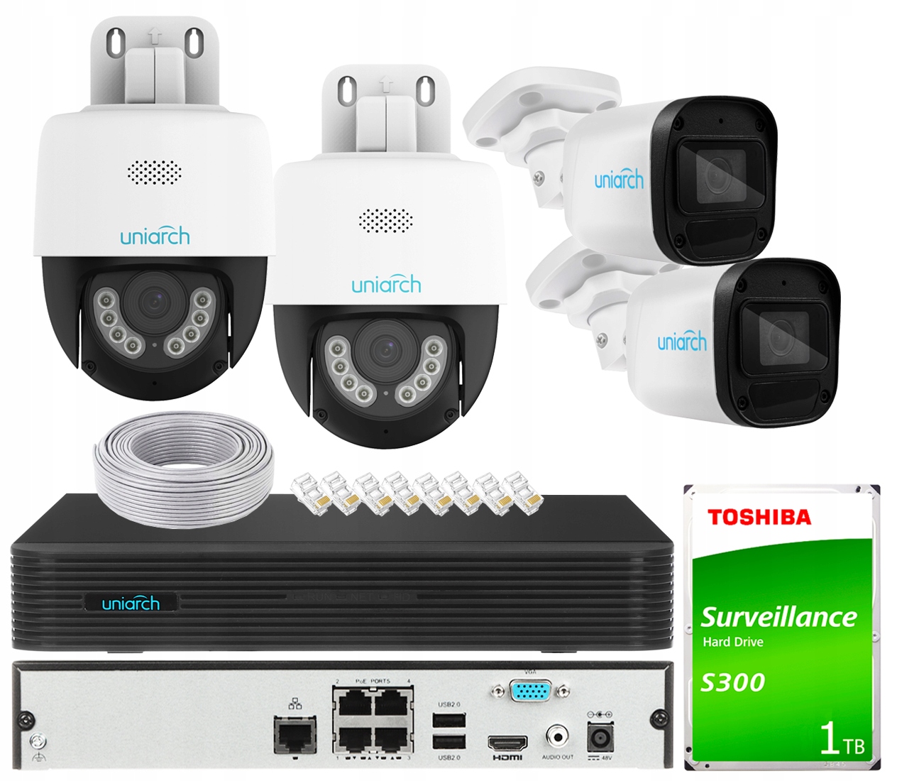 Zestaw Monitoringu IP DualLight Kamery Obrotowe 3M