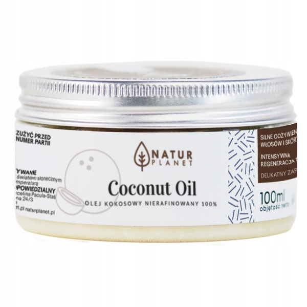 NATUR PLANET Olej kokosowy nierafinowany 100 ml
