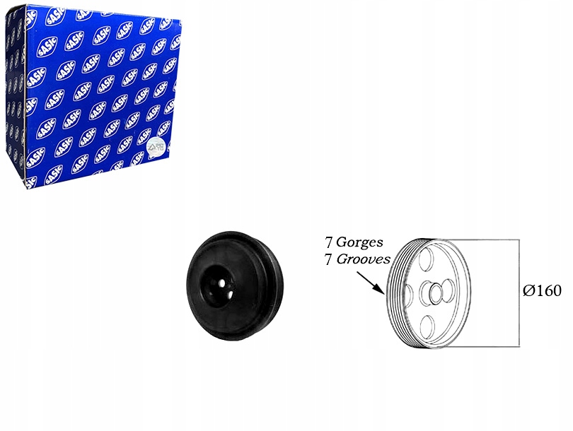 SASIC KOŁO PASOWE WAŁU KORBOWEGO FORD TRANSIT TRANSIT TOURNEO TRANSIT