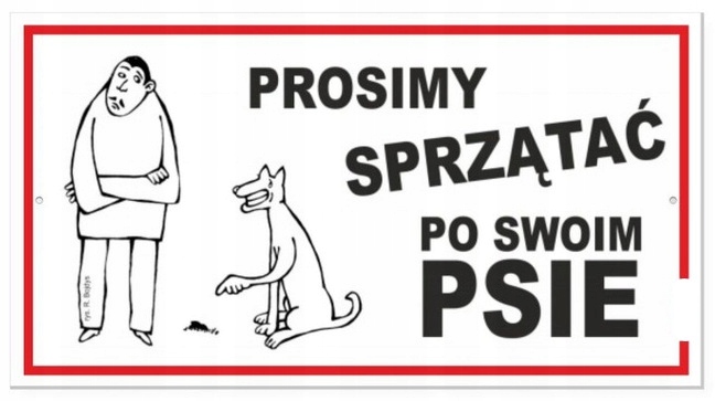 

Tabliczka Prosimy Sprzątać Po Swoim Psie duża