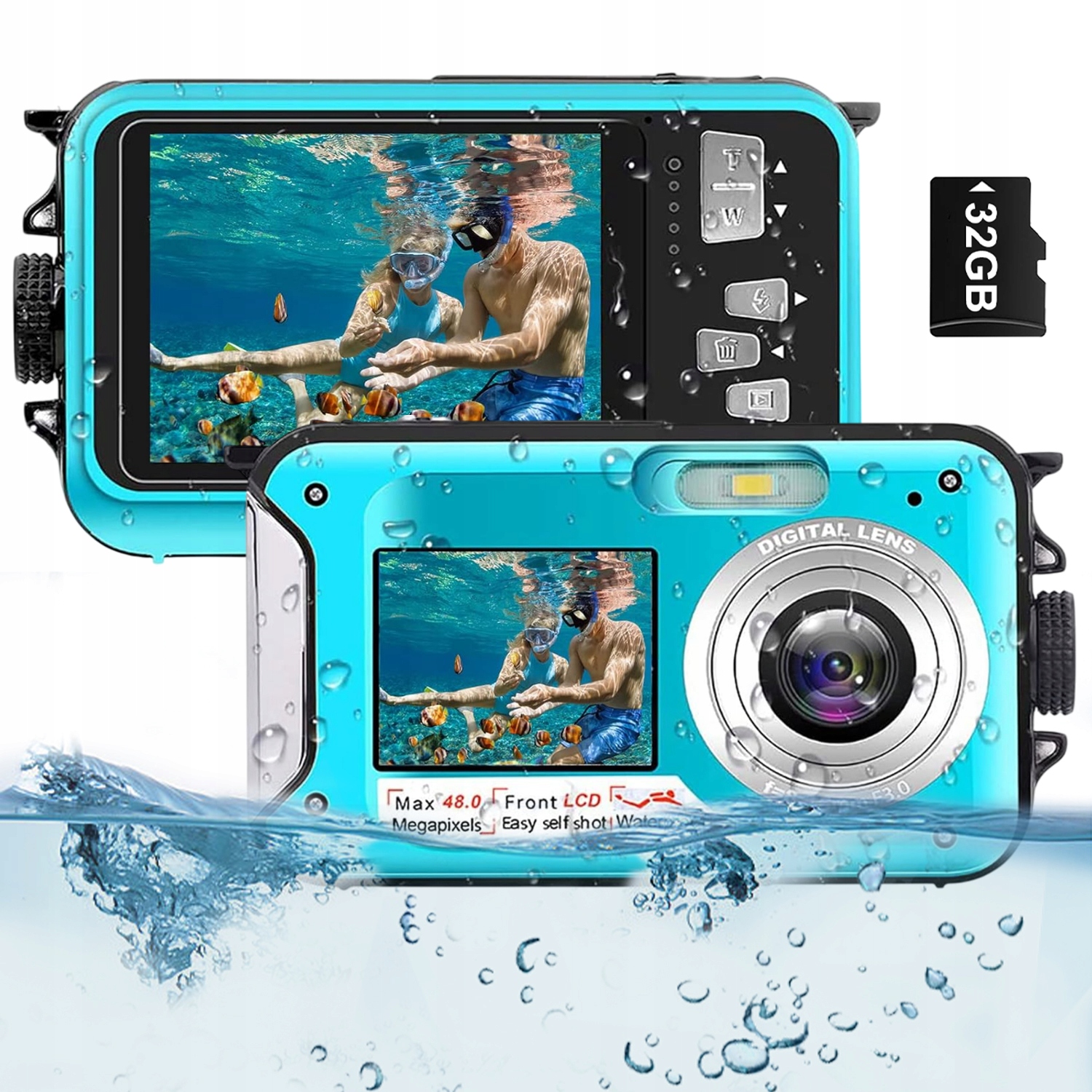 4K Digitální Podvodní Fotoaparát 3.5 M 16 X 48 Mp 32 G Proti Otřesům