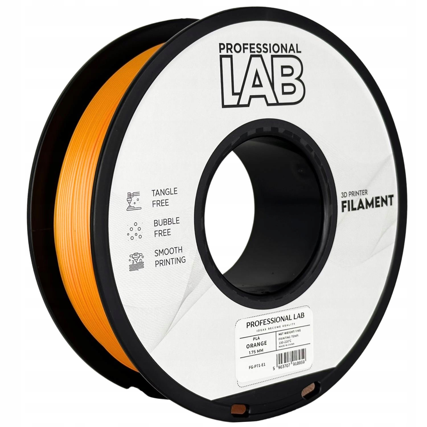 10 x Filament Pla Orange 1,75mm 1kg pomarańczowy klasyczny Smart Print