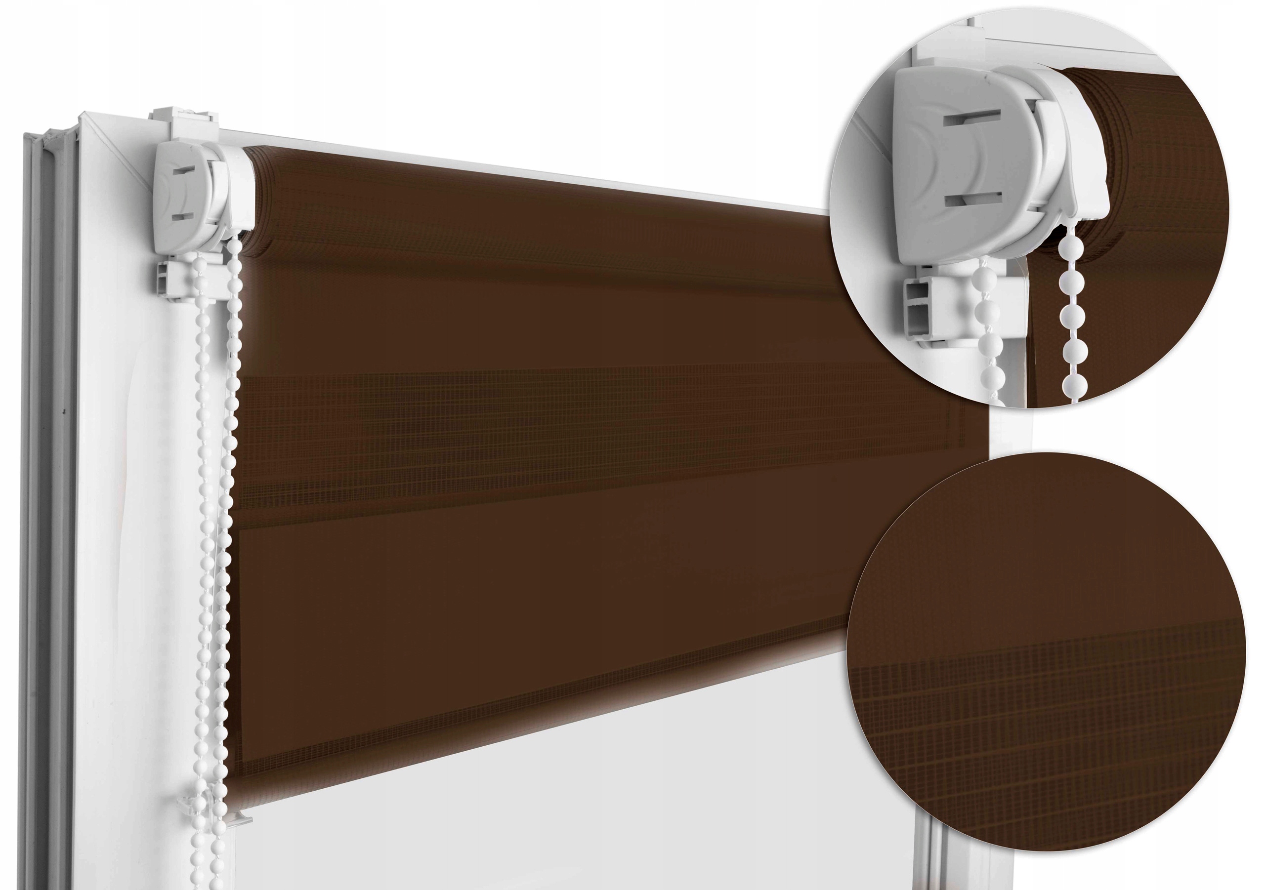 

mini Roleta ciemny brąz Dzień Noc napinacz 68 x150