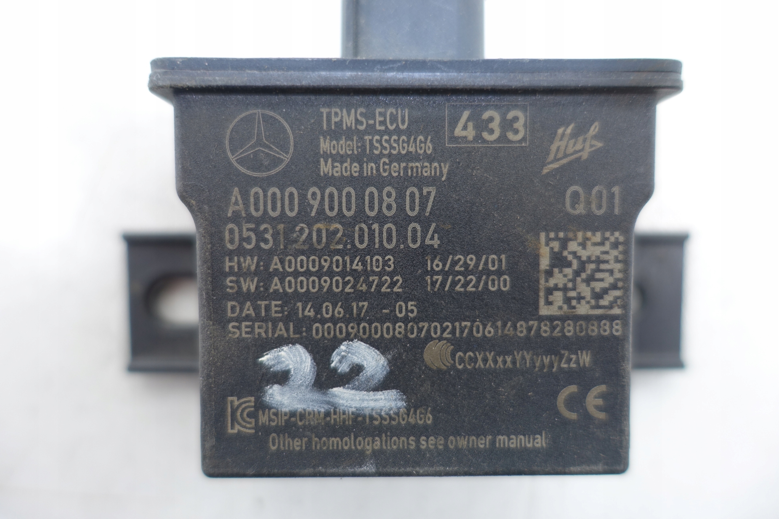 modulo pressione pneumatici, gomme MERCEDES A0009000807