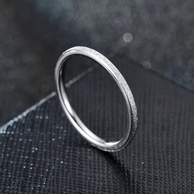 PIERŚCIONEK BROKAT MINIMALISTYCZNY SREBRNY 11