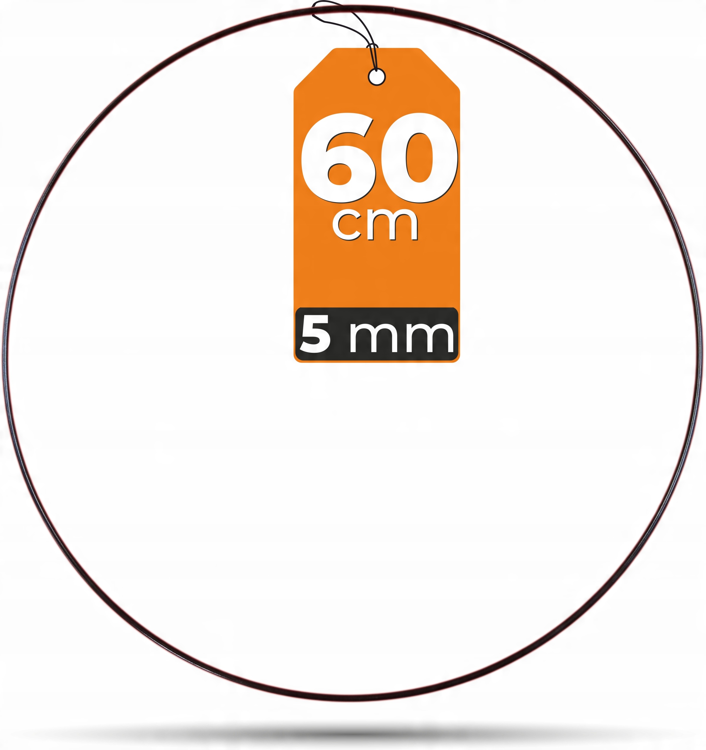 

Obręcz do Makramy Czarna 60 cm 5 mm Gruby Drut