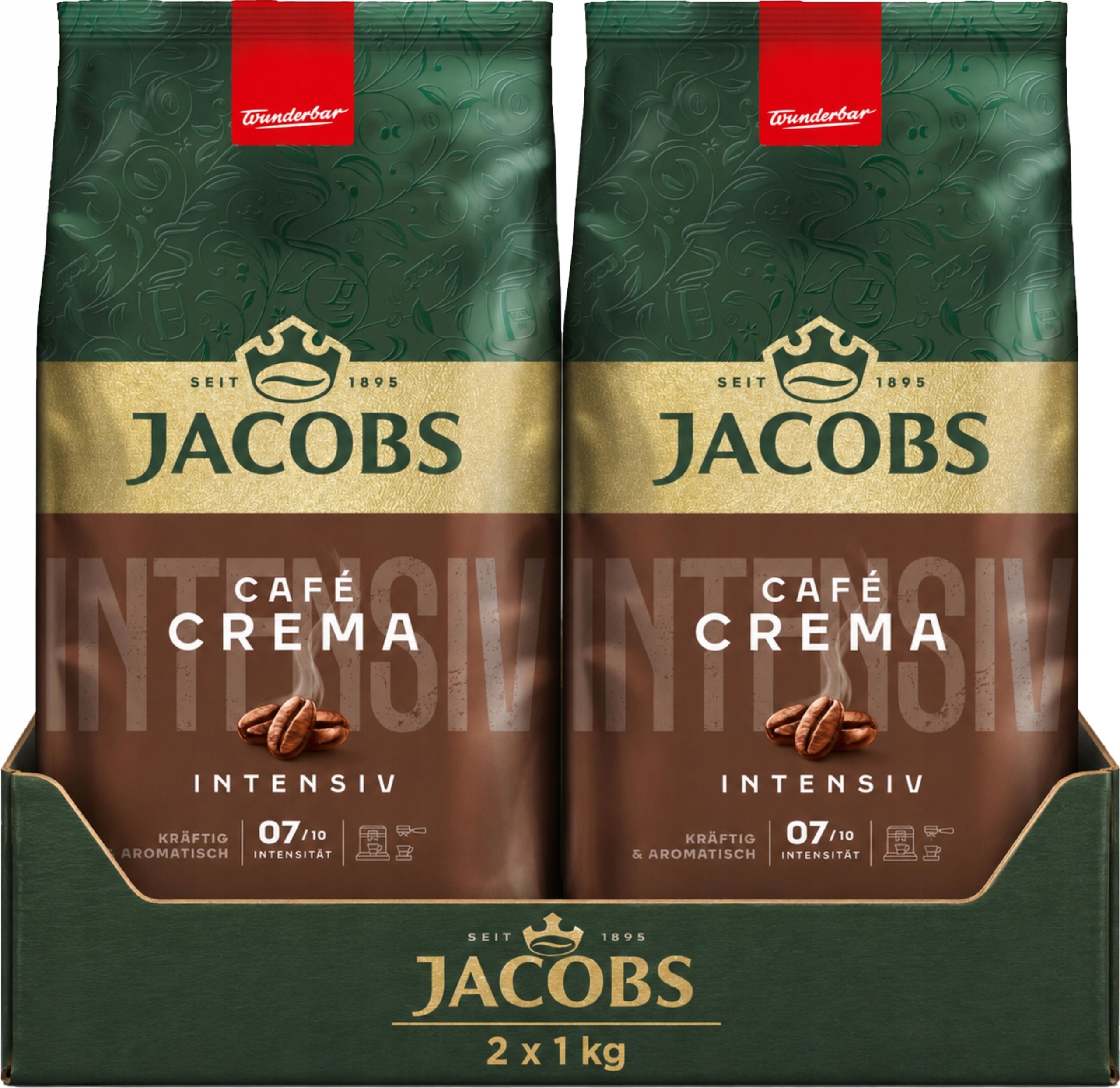 Jacobs Cafe Crema Intensiv 2 x 1 kg kawa ziarnista