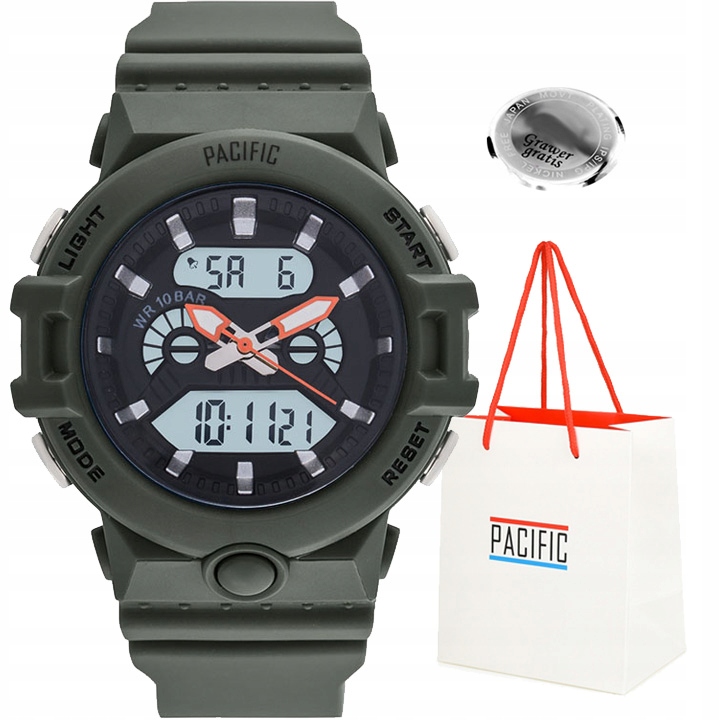 Sportovní hodinky Pacific LCD 2223LAD-06 Datumovka Stopky Podsvícení