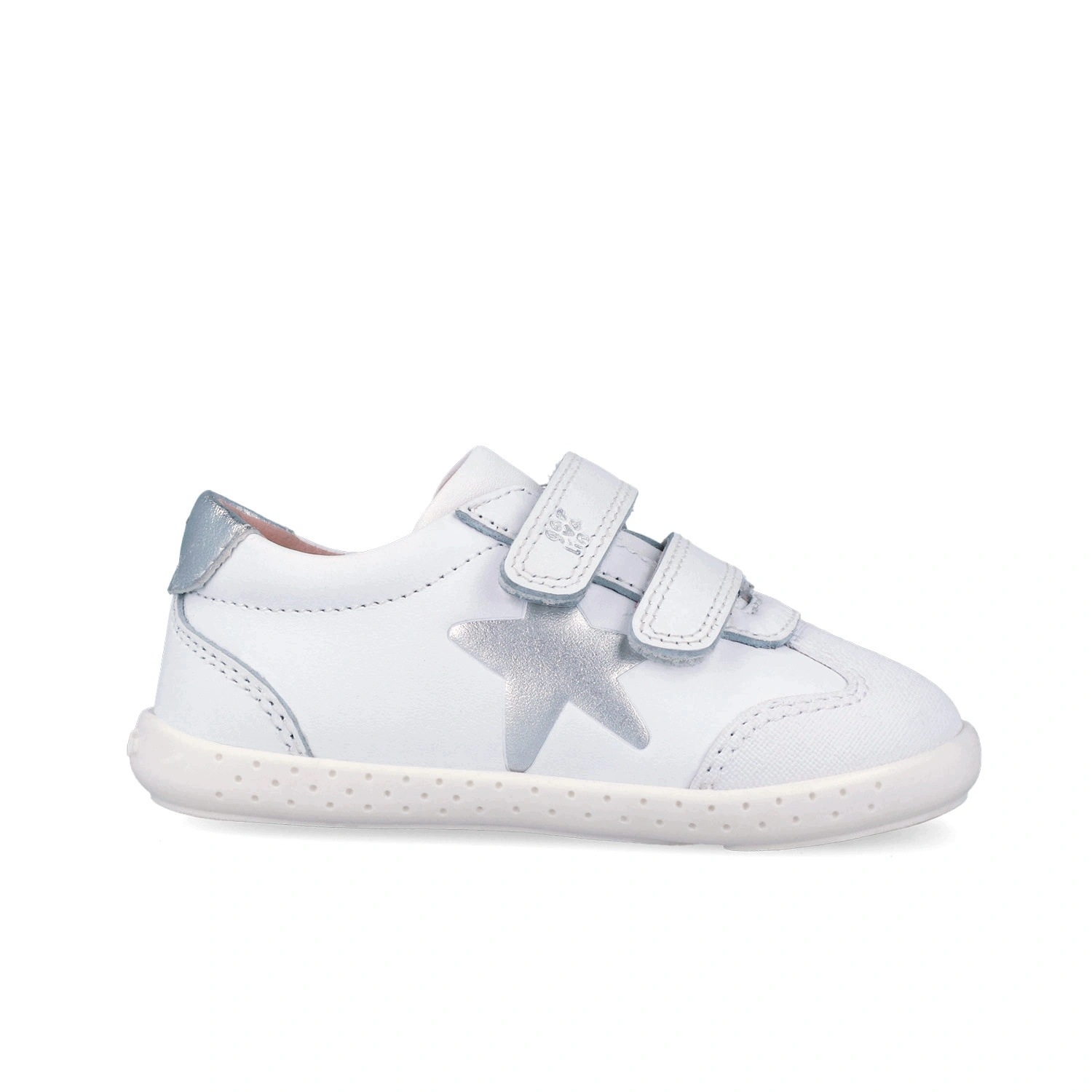 Buty barefoot sneakersy skórzane dziecięce Garvalin Sauvage Star biały 23