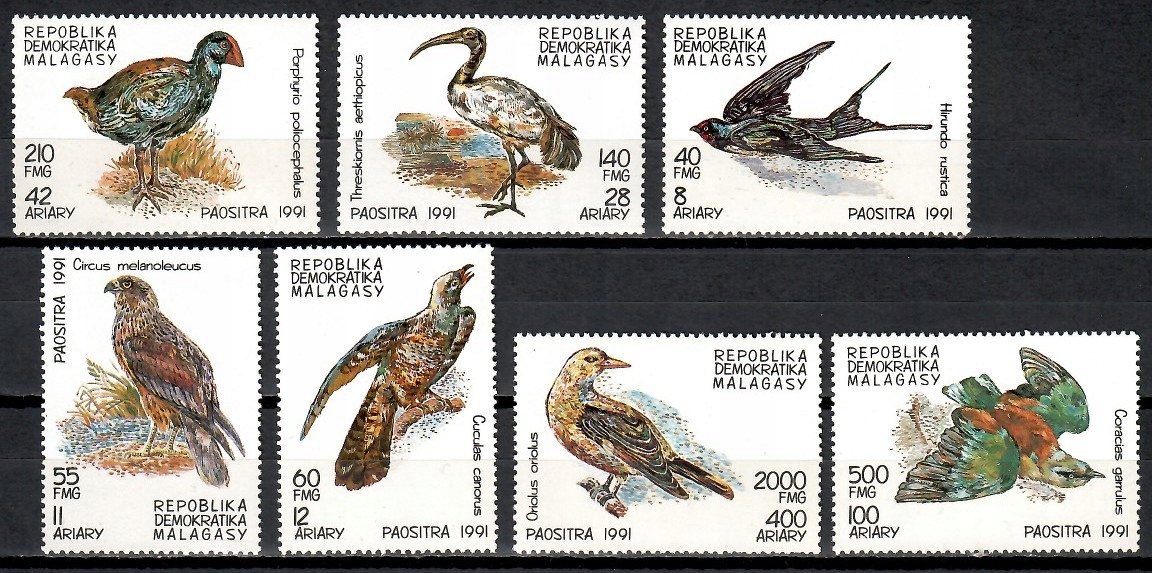 Madagaskar 1991 Mi 1330-1336 Czyste **