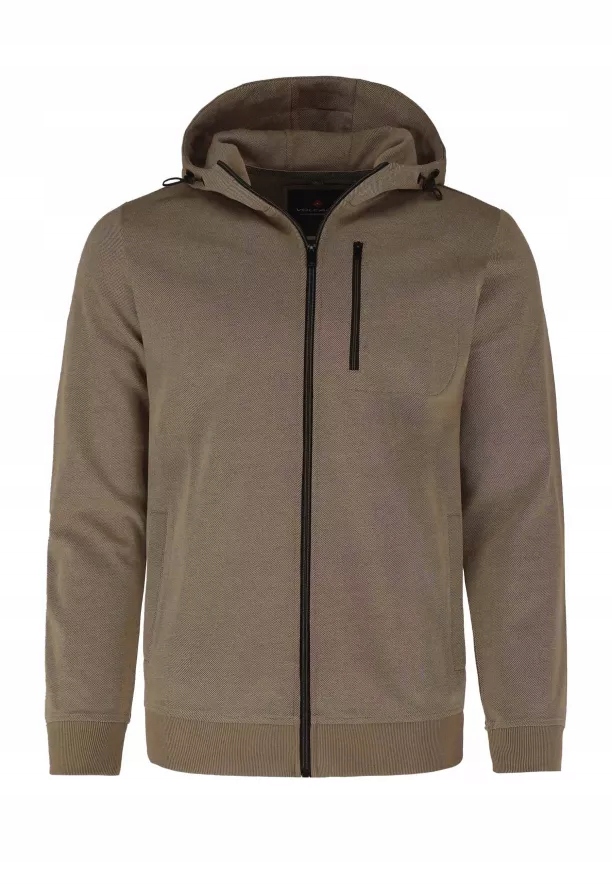 Mikina s kapucí rozepínací béžová Volcano B-bogy 3XL