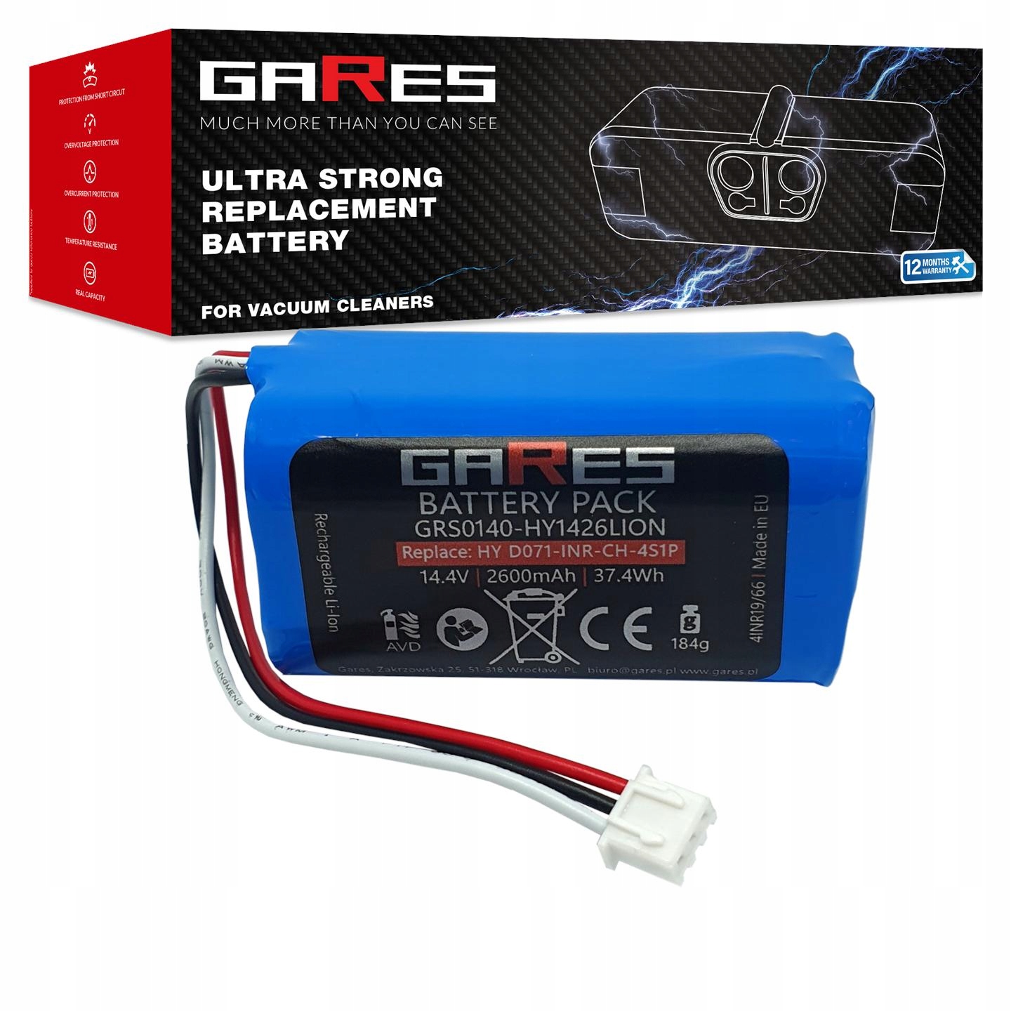 Akumulator Gares do Zeegma Zonder Robo Next Vision 14,4V 2,6Ah