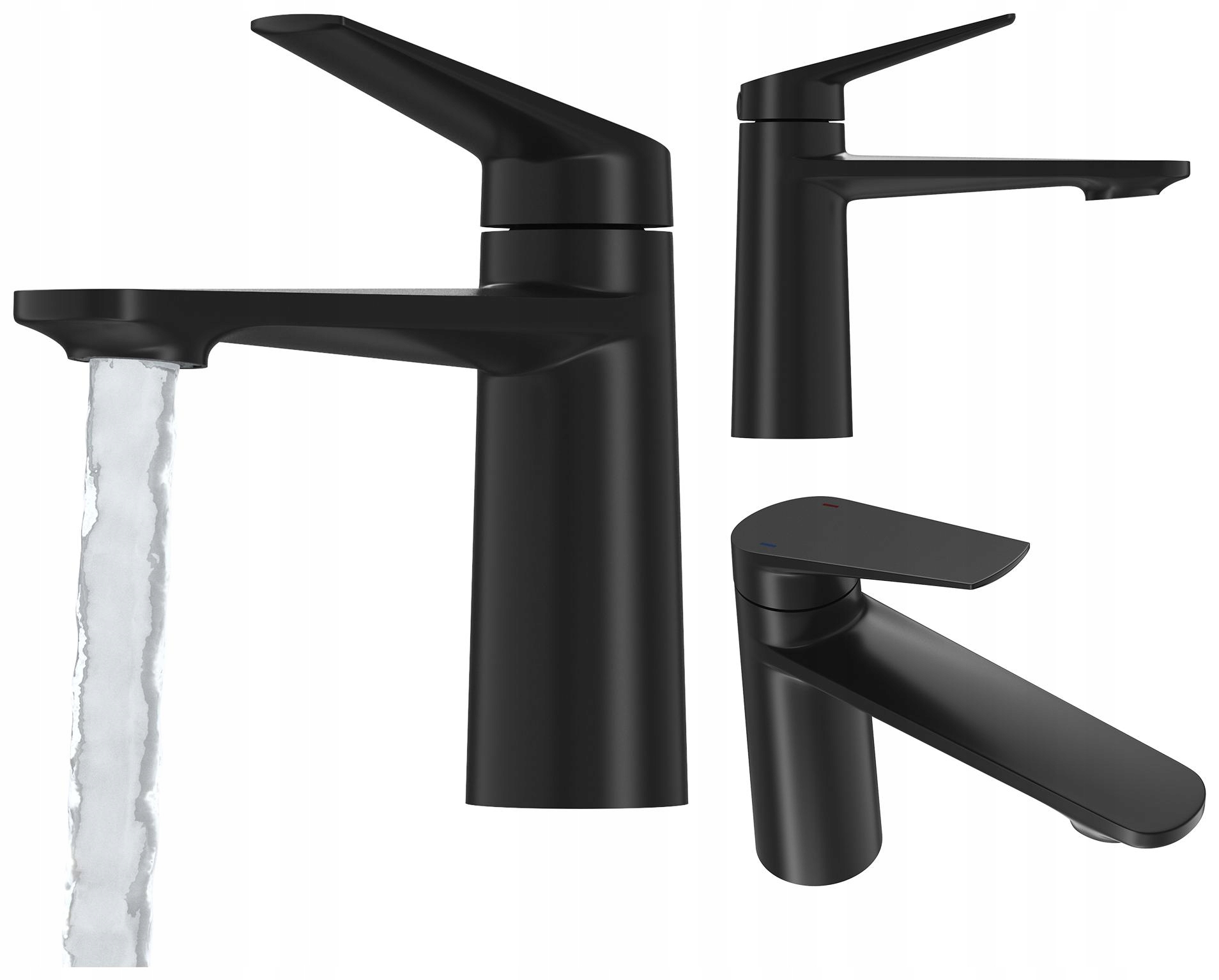 Umyvadlová Baterie Černá Nízká Koupelnová Mosazná Stojící Baterie Nave