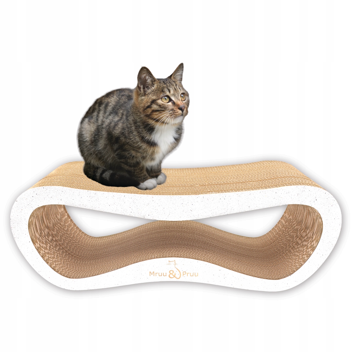 Levně Škrabadlo pro kočky kartonové Pelíšek Nízké 78x28x24 cm Texturované Velké