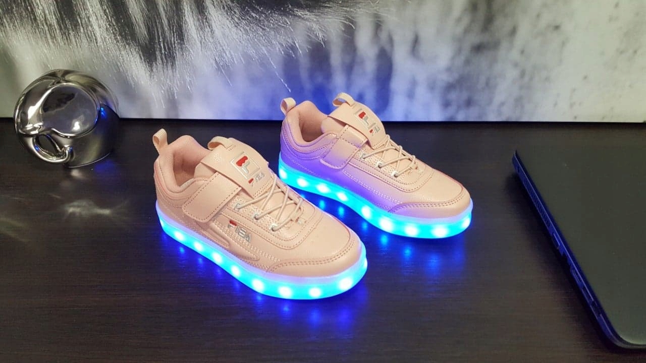BUTY LED ŚWIECĄCE SHUFFLE DANCE HIT 2020 RÓŻ R26 Materiał skóra ekologiczna