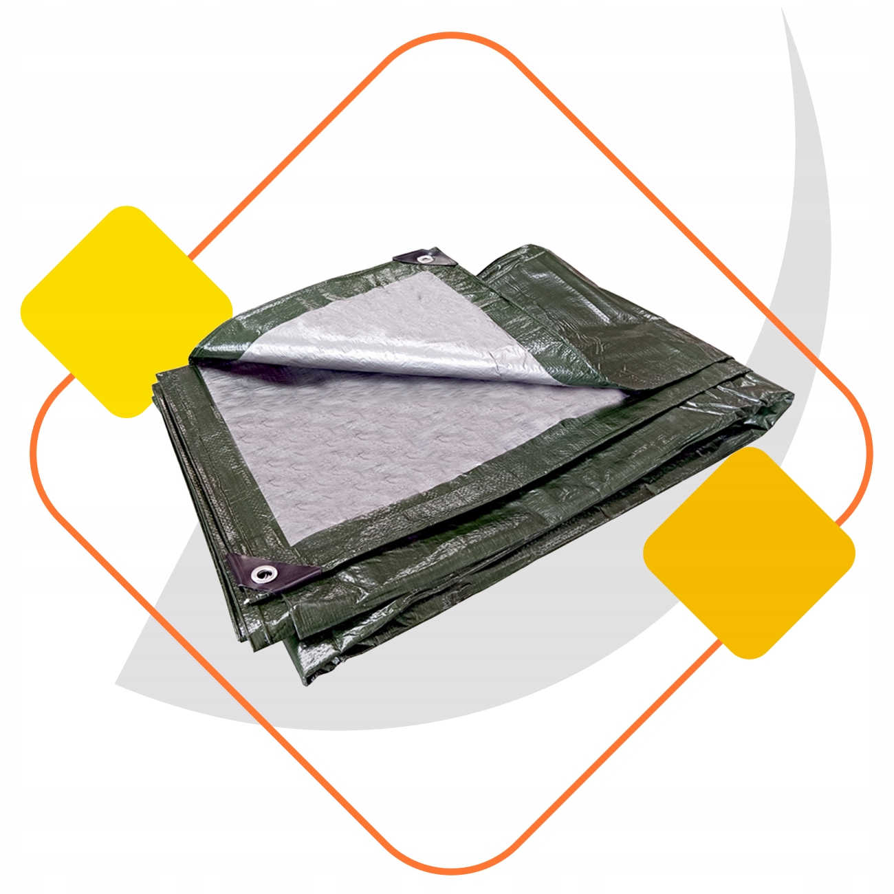 Plandeka wzmacniana 4x5 130g płachta wodoodporna okrycie MROZOODPORNA UV