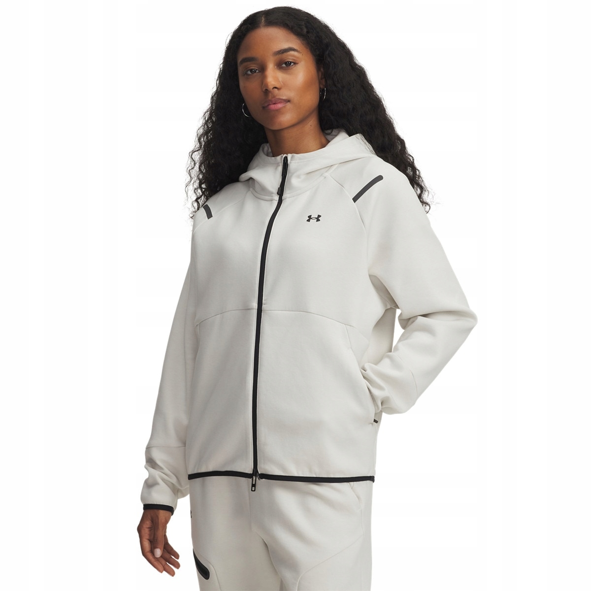 Damska bluza treningowa Under Armour Unstoppable Fleece Fz biały S