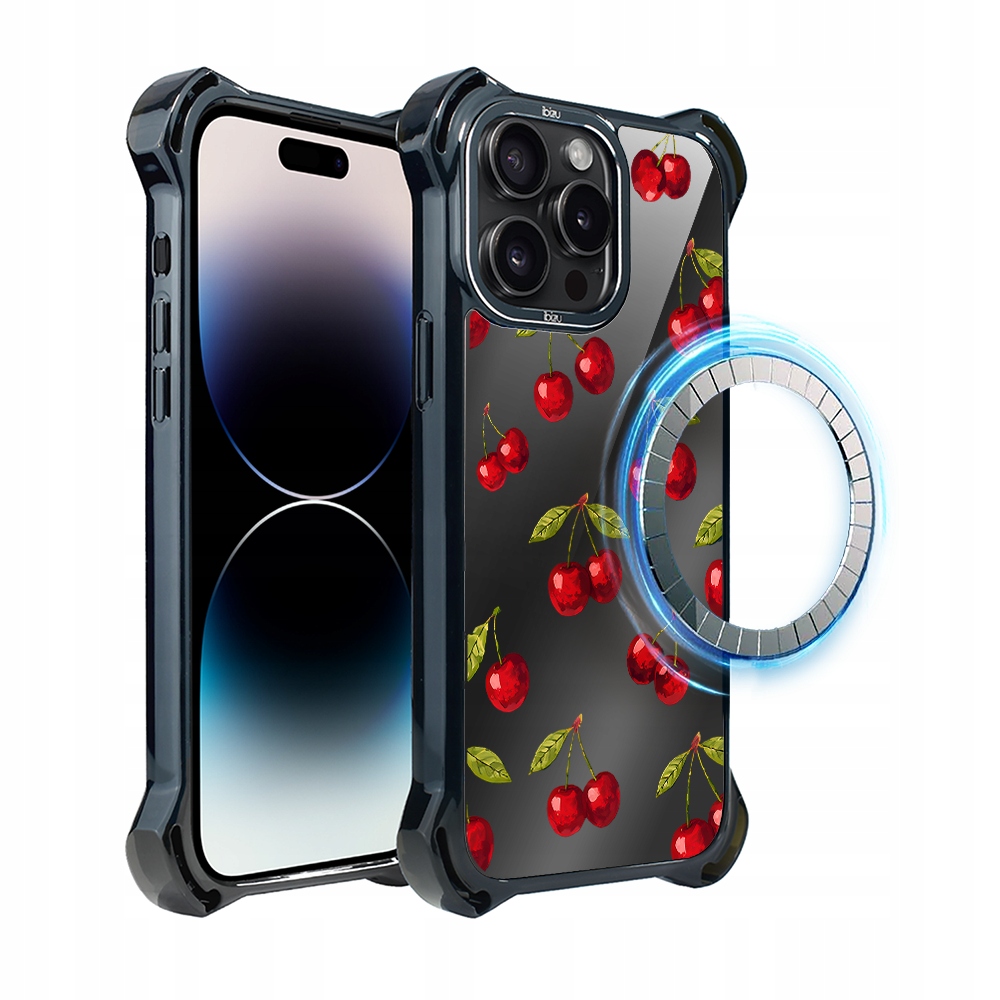 Pouzdro pro iPhone 14 Pro Ibizu DropGuard Ultra s MagSafe, Višňová noc
