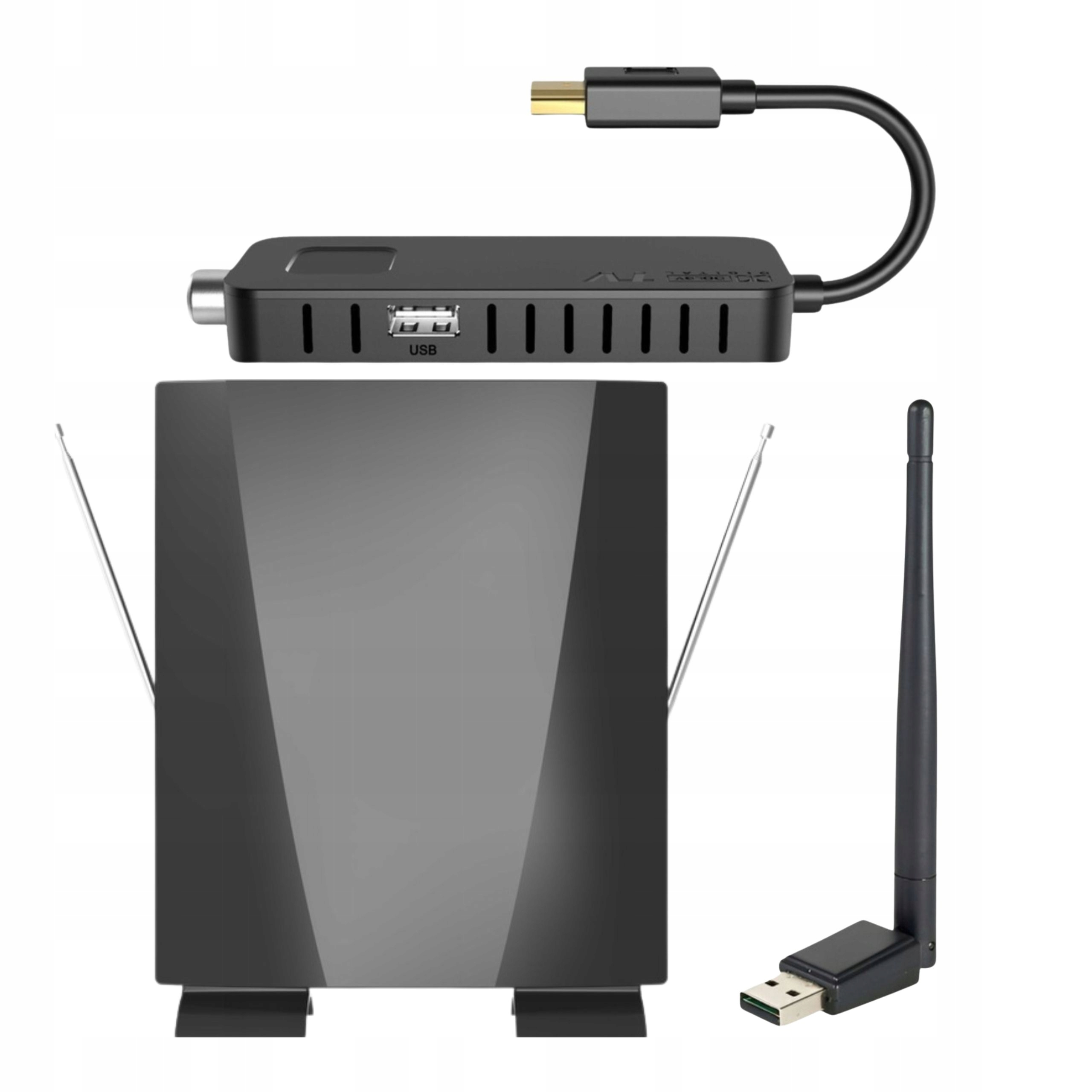 Tuner Dekodér Deko Tv Mini Hevc Hdmi Anténa DVB-T2TV pozemní Wifi Sada