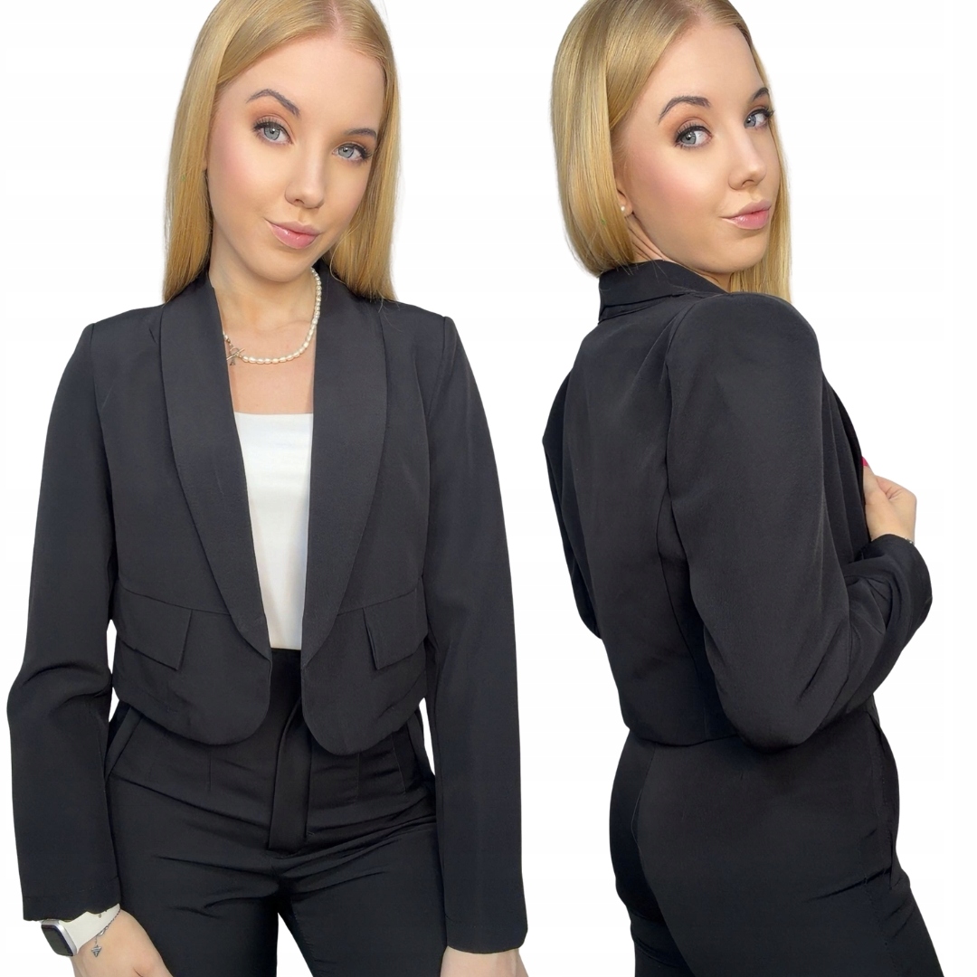 Krótka marynarka damska bez podszewki Xs S M