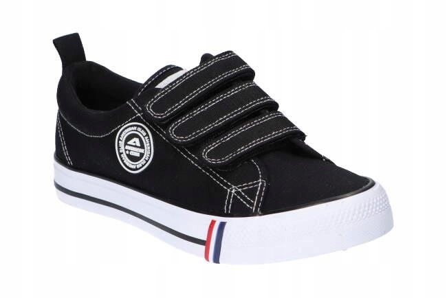 AMERICAN CLUB LH59 ORYGINALNE TRAMPKI PRZEWIEWNE TENISÓWKI NA RZEPY BLK 41