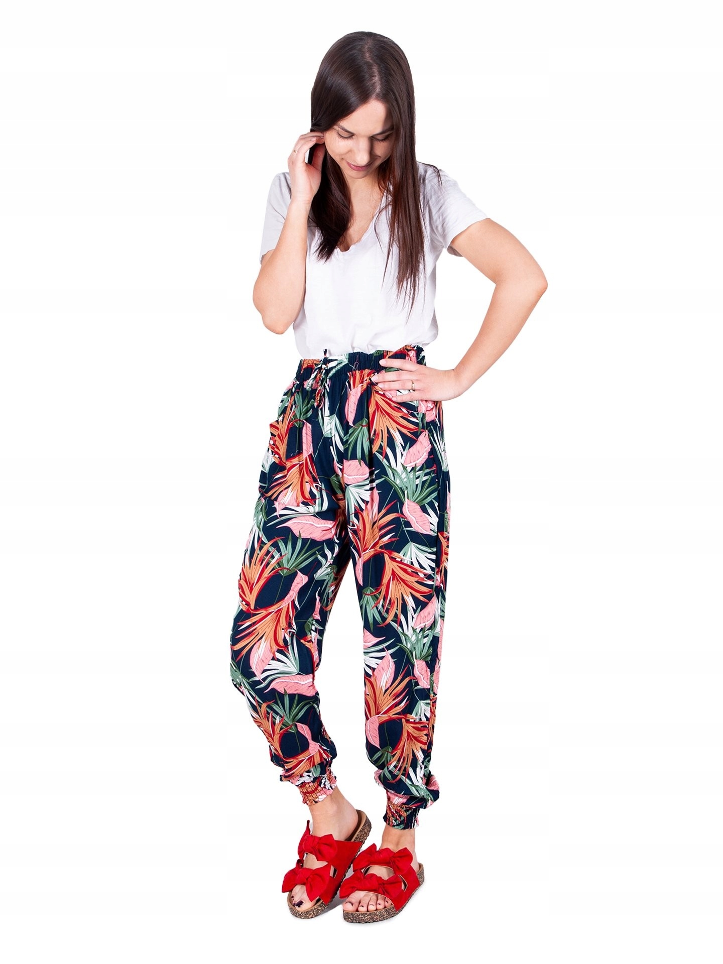 

Spodnie damskie letnie długie z gumką L-XL Yoclub