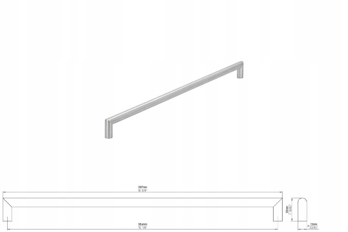 Nábytková úchytka Siro 1406-396N1 nerezová ocel kartáčovaná