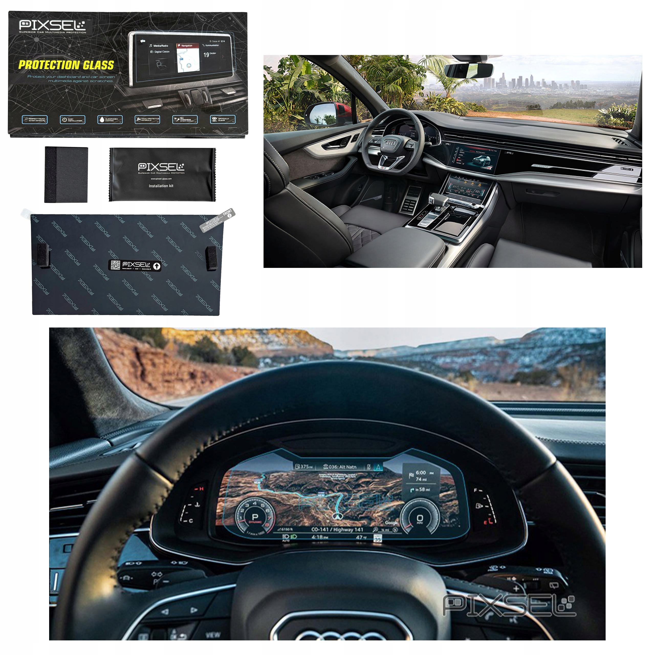 Antyodciskowe Matowe Szkło Ochronne Audi Q7/SQ7/RSQ7-12“ 2019-2024