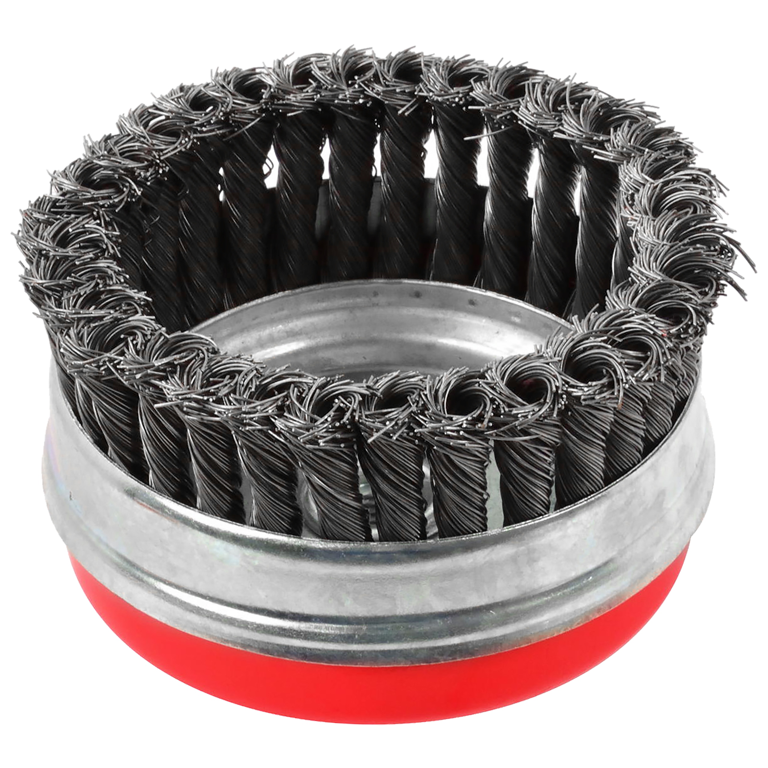 SZCZOTKA DRUCIANA DOCZOŁOWA PLECIONA 125mm M14 DO SZLIFIERKI KĄTÓWKI OPASKA Kod producenta G00613