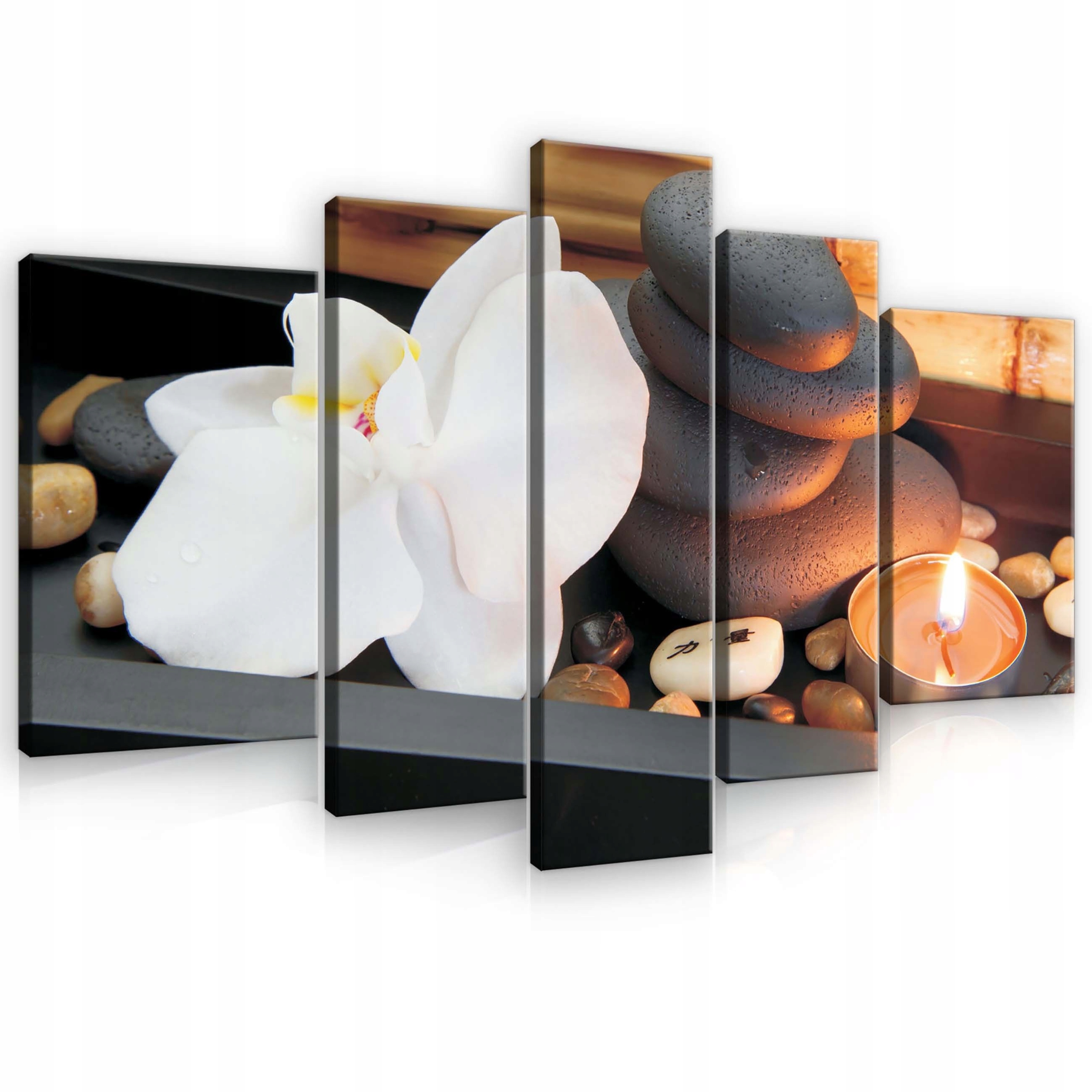Obraz 170x100 Spa relax zen harmónia pokoj orchidea kamene sviečka