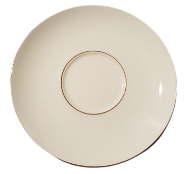 PORCELANA MARIAPAULA SPODEK POD BULIONÓWKĘ MAŁY TALERZYK ECRU ZŁOTA LINIA