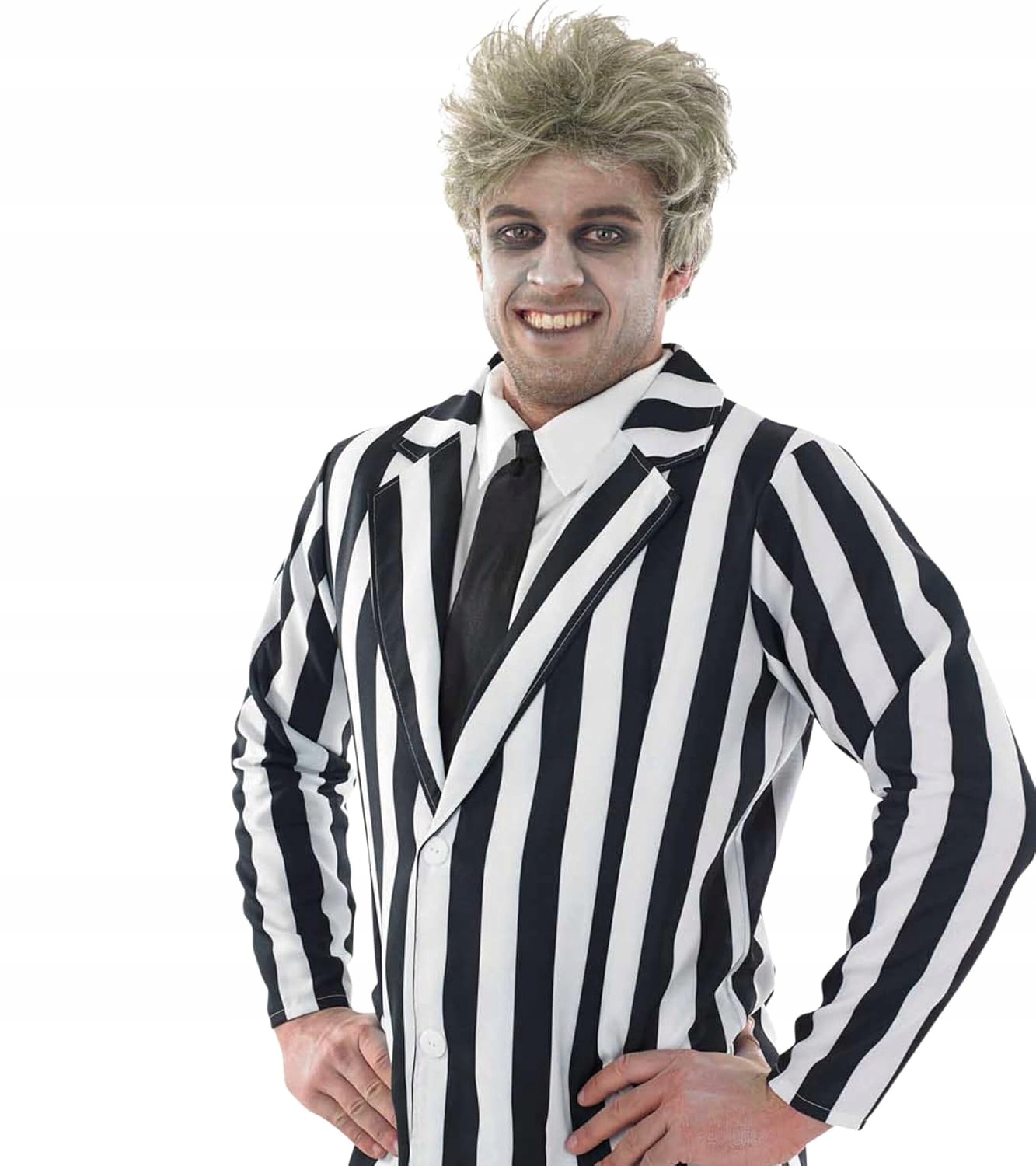 Pánský Kostým Halloween Černobílý Oblek Kostým Pro Dospělé Velikost M
