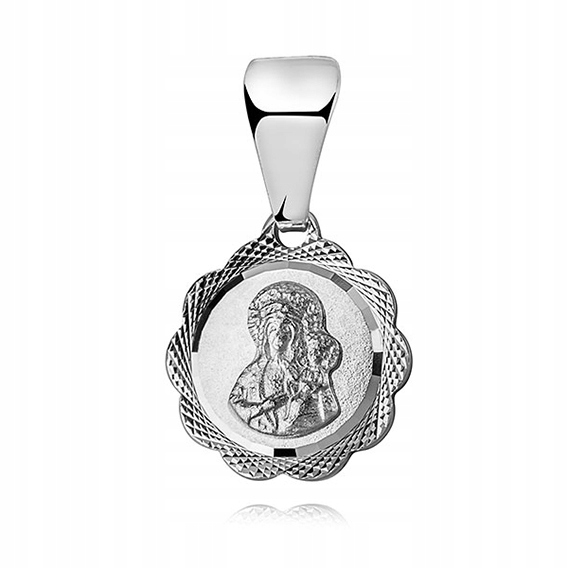 Medalik srebrny MATKA BOSKA CZĘSTOCHOWSKA kwiat srebro 925 Marka Blingart