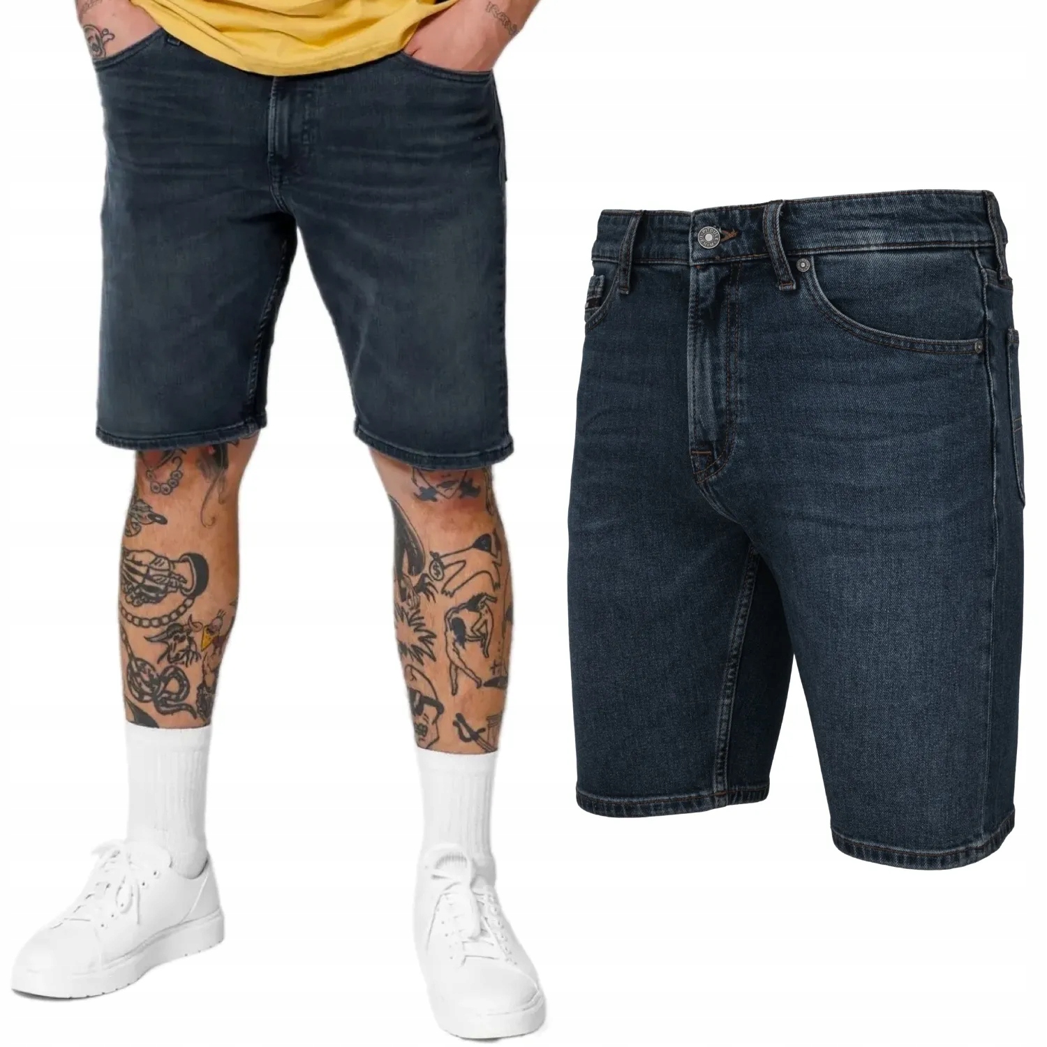 Džínové šortky Pitbull Dark Wash Highlander Granátové 30 [30]